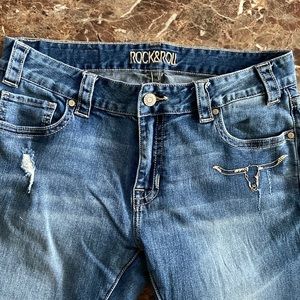 Rock & Roll Cowgirl Boyfriend Western Embroidered Jean